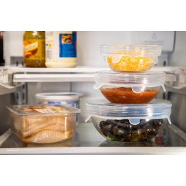 Quttin Set de 6 Tapas de Silicona Adaptables 25 cm Ancho x 26 cm Largo x 2 cm Alto (12 Unidades)