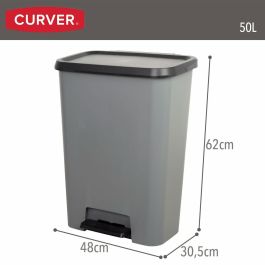Cubo de basura Curver Gris oscuro Plástico 50 L (5 Unidades)