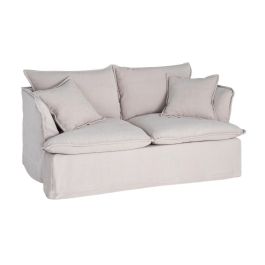 Sofá 2 Plazas Crema Tejido 181 X 103 X 72 cm