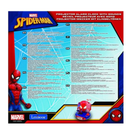 Lexibook Radio Reloj Despertador Spiderman Niños con Proyección de Imágenes y Radio FM