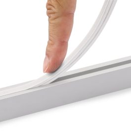 Emuca Kit de barra para armario Luxe, tira LED 4,5x8 Neonlynx V, sensor de movimiento RF Smart y convertidor Smart (24V DC), longitud 900mm, Luz blanca cálida 2.700K, Plástico y Aluminio, Anodizado mate