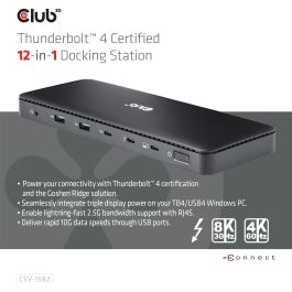 Club 3D Dockingstation Thunderbolt 4 12-in-1 para 3 Pantallas ST/BU
