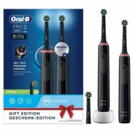 Cepillo de dientes eléctrico Oral-B Pro 3 3900 - Juego de 2 - 2 mangos negros - 3 cabezales - Diseñado por Braun Precio: 124.88999996. SKU: B1FSNCX7JB