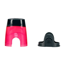 Liderpapel Sacapuntas de Plástico de 1 Uso con Depósito y Protector Metálico, Colores Surtidos