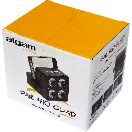 Algamlight Foco Proyector LED 4 x 10W RGBW con Ángulo de Haz de 22°, Ideal para Escenarios y Eventos con Control DMX