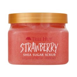 Tree Hut Exfoliante Corporal de Azúcar Fresa con BHA y Manteca de Karité. Piel Radiante, Suave, Hidratada. Vegano 510 g