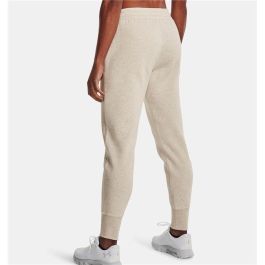 Pantalón Largo Deportivo Under Armour Rival Fleece Joggers Blanco Natural Mujer