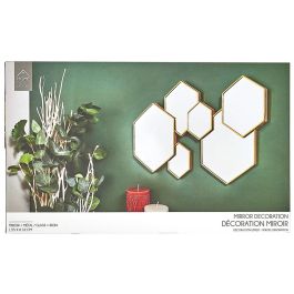 Espejo 6 Hexágonos Home Deco Factory 55x32 cm Espejo 6 Hexágonos Home Deco Factory 55x32 cm
