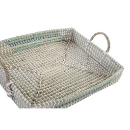 Bandeja Decoracion Tropical DKD Home Decor Turquesa Blanco 38 x 15 x 48 cm Set de 2 Bandeja Decoracion Tropical DKD Home Decor Turquesa Blanco 38 x 15 x 48 cm Set de 2