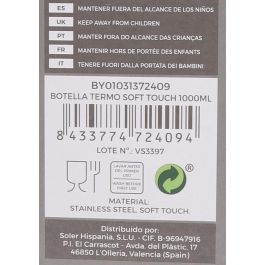 Botella Termo Soft Touch 1000 ml Thermospo - Thermosport (6 Unidades) Botella Termo Soft Touch 1000 ml Thermospo - Thermosport (6 Unidades)