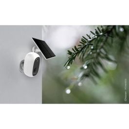 Chacon 2-IPCAM-BE03-PS - 2 Cámaras de Seguridad Exterior WiFi con Panel Solar y Batería Compatible con Google Home y Alexa