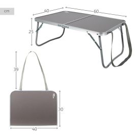 Mesa Plegable Aktive Camping Antracita 60 x 25 x 40 cm (4 Unidades) Mesa Plegable Aktive Camping Antracita 60 x 25 x 40 cm (4 Unidades)