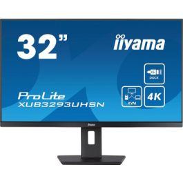 Monitor Iiyama 32" XUB3293UHSN-B5, Ips, 60Hz, 4 Ms, Hdmi, Usb, Usb-C, Displayport, Alt, Reg Alt, Giro, Incl