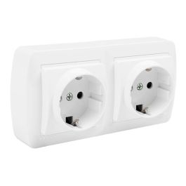 Solera Base doble bipolar con t/tl superficie mural 148x72x42mm, 16A 250V, entradas para canales, bornes de agujero, contactos de plata Precio: 8.59000054. SKU: S7906973
