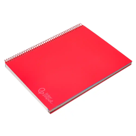 Liderpapel Cuaderno Espiral A4 Micro Jolly Tapa Forrada 140 Hojas Cuadro 5mm Rojo