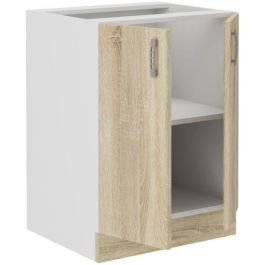 Mueble bajo de cocina SARA - 2 puertas - Decoración roble Sonoma - L60 x P48 x H 82 cm Mueble bajo de cocina SARA - 2 puertas - Decoración roble Sonoma - L60 x P48 x H 82 cm
