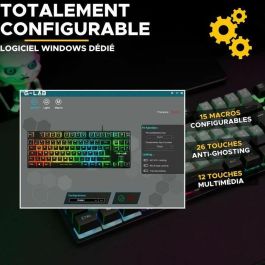 The G-Lab THE3760162055450 Teclado para juegos KEYZ CAESIUM RGB TKL Gris y negro