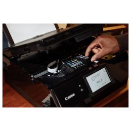 Canon PIXMA TS8750 Impresora Multifunción a Color con Wi-Fi, 6 Tintas Individuales, Duplex Automático, Escáner, Copiadora y Nube - Negro