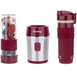 Mini batidora - H.Koenig - SMOO10 - 300 W - 570 mL - Frambuesa - 2 botellas incluidas