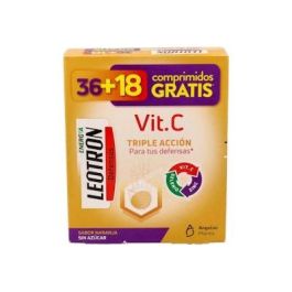 Leotron Vitamina C Comprimidos Efervescentes Triple Acción Defensas con Zinc Selenio Sabor Naranja 54 Comprimidos para +12 Años Precio: 16.5. SKU: B1H5X7VE4T