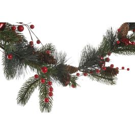 DKD Home Decor Guirnalda Navidad Tradicional 40 LEDs Verde Rojo 150 cm - Pack 2 Unidades