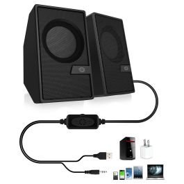 CONCEPTRONIC ALTAVOCES 2.0 6W COLOR NEGRO JACK 3.5" Y BLUETOOTH ALIMENTACION USB