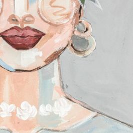 DKD Home Decor Cuadro Lienzo Pino Multicolor Mujer Flores 3.7 x 100 x 80 cm (2 Unidades)