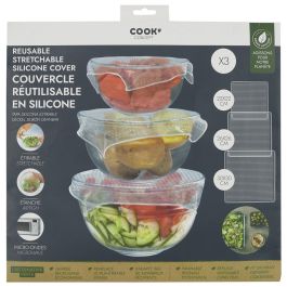 Cook Concept Juego de 3 Tapas de Silicona Estirables para Recipientes, Reutilizables, 3 Tamaños (22, 26, 30 cm)