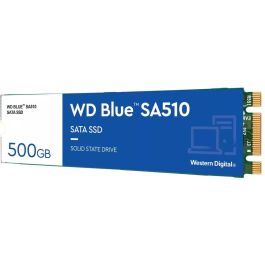 WD Blue SA510 M.2 SSD 500GB SATA III, hasta 560 MB/s lectura, ideal para PC/portátil (2280)