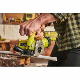 RYOBI ONE + R18MMS-0 Sierra multimaterial 18V, 85 mm, 4250 rpm, con hoja multimaterial y para baldosas, guía paralela y boquilla succión
