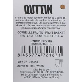 Confortime Frutero Rustic, 25x25x13 cm (12 Unidades)