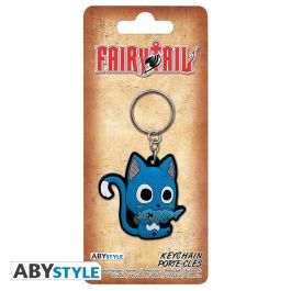 Abystyle Llavero Fairy Tail Happy de PVC - Gato Azul Anime Manga A. 5 cm x L. 4,9 cm