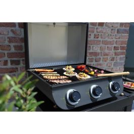 Cook'In Garden Flavo 60 Barbacoa de Gas Independiente con 3 Quemadores Rectos de Acero Inoxidable y 8.4 kW de Potencia con Encendido Piezoeléctrico