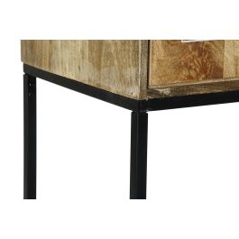 DKD Home Decor Aparador Boho 2 Puertas 2 Estanterías Mango Metal Marrón Claro Dorado 152x84x43 cm