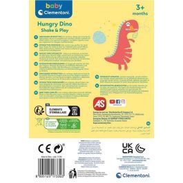 Sonajero musical dinosaurio con ventosa para sujetar en cualquier base 7x15x22 cm