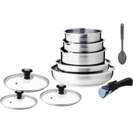 Batería de cocina de inducción - Arthur Martin - AM4485 - Acero inoxidable - 10 piezas - Mango extraíble - Todas las placas de cocina, incluida inducción Precio: 103.4999999. SKU: B16MJH7YKZ