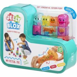 Goliath GOL8720077342897 Mis Mascotas y Yo - Juego de Construcción JELLY BLOX - 20 Bloques, 2 Personajes, 2 Animales - 2+ Años