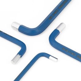 Workpro Juego de Llaves Allen Cortas Métricas 9 Piezas Acero Cromo-Vanadio 1.5-10mm Azul