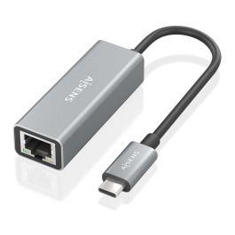 AISENS - CONVERSOR USB3.1 GEN1 USB-C A ETHERNET GIGABIT 10/100/1000 MBPS, GRIS, 15CM