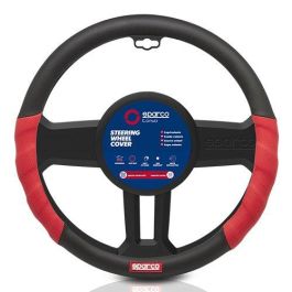 SPC SPC1102L Funda Volante Universal para Coche Antideslizante Lavable Rojo-Negro 100% Poliéster Cómoda