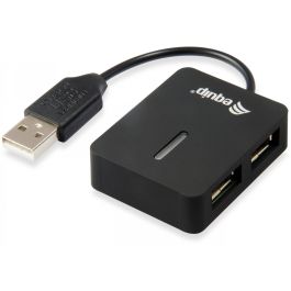 EQUIP 4-Port 2.0 ->4x2.0 Hub USB 2.0 480Mbps sin Fuente de Alimentación Negro