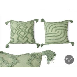 Cojin Bordado Verde 45X45 Cm Surtidos Giftdecor (9 Unidades)