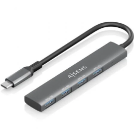 Aisens Hub USB-C 3.0 A106-0540 | 4 Puertos USB-A | Gris 15cm Precio: 11.49999972. SKU: B1BPG4EM2H