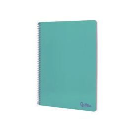 Liderpapel Cuaderno Espiral Smart A4 Tapa Blanda 80 Hojas 75gr Cuadro 4mm con Margen Color Turquesa