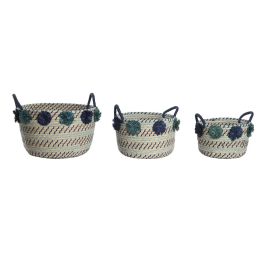 Cesta Mediterraneo DKD Home Decor Multicolor 44 x 34 x 46 cm Set de 3