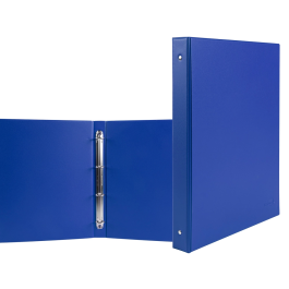 Liderpapel Carpeta 4 Anillas 25 mm Redondas Plástico Folio Color Azul Marino