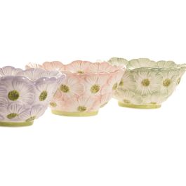 DKD Home Decor Bandeja Vaciabolsillos Cerámica Naranja Amarillo 13.5 x 6 x 13.5 cm (6 Unidades)