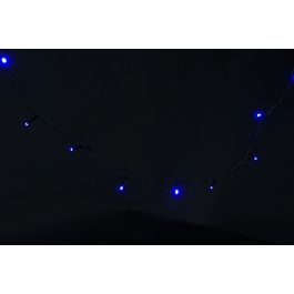 DKD Home Decor Luces de Navidad Modernas 300 LED 5mm Azules, 30 Metros de Largo con Cable PVC, IP44 Exterior