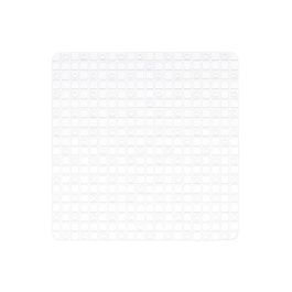 Berilo Alfombra de Baño Antideslizante Transparente Cuadros Pequeños PVC 50,3 x 50,3 x 0,7 cm (6 Unidades)