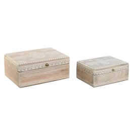 Joyero Indio DKD Home Decor Natural 20 x 10.5 x 25.5 cm Set de 2 Precio: 43.49999973. SKU: B1253PYY24